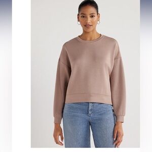 Scoop Scuba Knit Sweatshirt